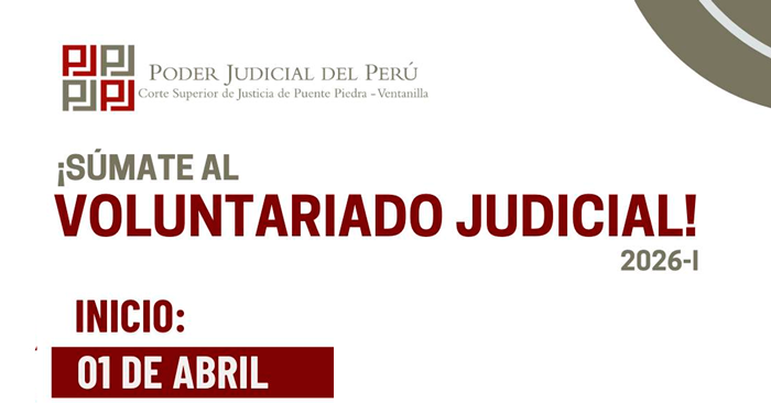 Programa de Voluntariado de la Corte Superior de Justicia de Puente Piedra