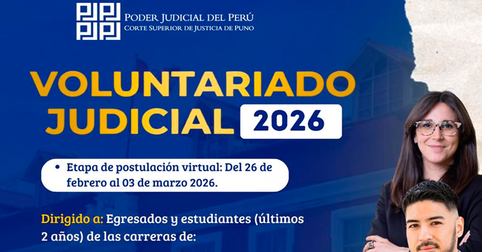 Programa de Voluntariado de la Corte Superior de Justicia de Puno