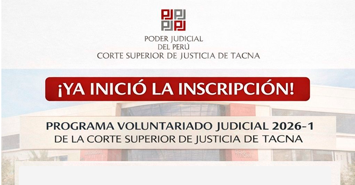 Programa de Voluntariado de la Corte Superior de Justicia de Tacna
