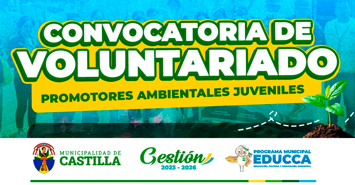 Programa de Voluntariado ambiental de la Municipalidad de Castilla - Piura