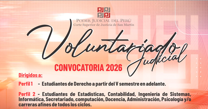 Programa de Voluntariado de la Corte Superior de Justicia de San Martín
