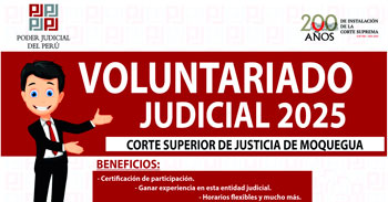 Programa de Voluntariado de la Corte Superior de Justicia de Moquegua