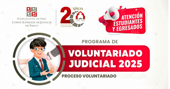  Programa de Voluntariado de la Corte Superior de Justicia de Pasco