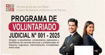 Programa de Voluntariado de la Corte Superior de Justicia de Tacna
